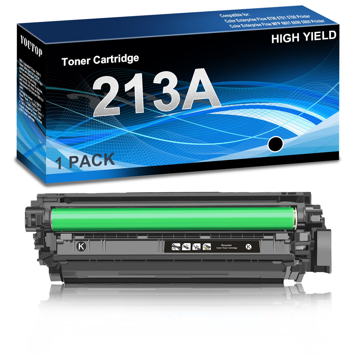 213A W2130A Toner Cartridge 213A W2130A Black Toner Replacement for Color Enterprise Flow 6700 6701 5700 MFP 6801 6800 5800 Printer