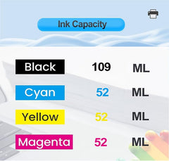 YOUTOP SP01 SP-01 SP-1 Sublimation Ink Cartridge SP01XLBK SP01CS SP01MS SP01YS Ink Cartridge Works for SP-1 Sublimation Inkjet Printer(4 Pack)