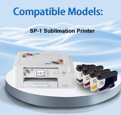 YOUTOP SP01 SP-01 SP-1 Sublimation Ink Cartridge SP01XLBK SP01CS SP01MS SP01YS Ink Cartridge Works for SP-1 Sublimation Inkjet Printer(4 Pack)