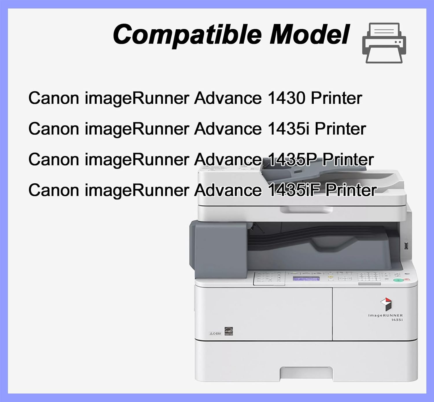 YOUTOP GPR-54 GPR54 Black Toner Cartridge Replacement for Canon GPR-54 9436B003AA Toner Compatible for Canon imageRunner Advance 1430 1435i 1435P 1435iF Printer