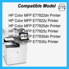 Toner Cartridge for W9040MC W9041MC W9042MC W9043MC W9190MC W9191MC W9192MC W9193MC Compatible for Color MFP E77822dn E77822z E77825dn E77825z E77830dn E77830z 4 Pack