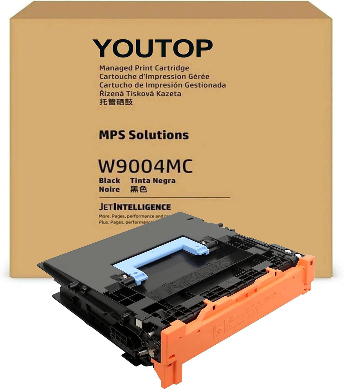 YOUTOP 1PK W9004MC Black Toner Cartridge(with New CHIP) Replacement for Managed E62655dn E62665hs E62665h E62665h E62675z E60155dn E60165dn E60175dn Printer