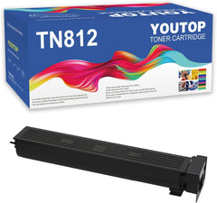 YOUTOP 1PK TN812 TN-812 (A8H5030) Toner Cartridge Compatible for Konica Minolta Bizhub 758 808 Printer