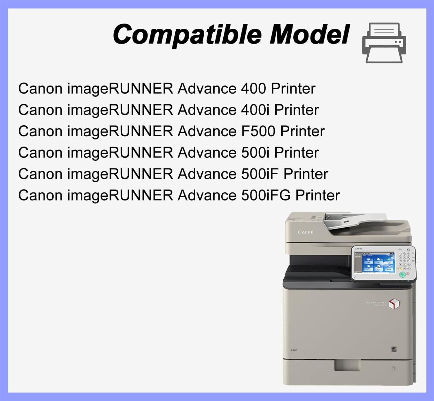 GPR-48 GPR48 Black Toner Cartridge Replacement for Canon GPR-48 2788B003AA Toner Compatible for Canon imageRUNNER Advance 400 400i F500 500i 500iF 500iFG Printer
