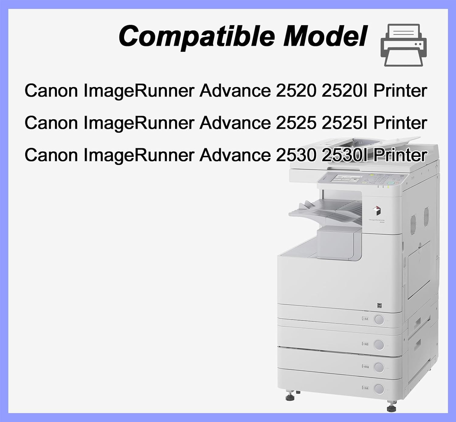 GPR-35 GPR35 Black Toner Cartridge Replacement for Canon GPR-35 2785B003AA Toner Compatible for Canon ImageRunner Advance 2520 2520I 2525 2525I 2530 2530I Printer