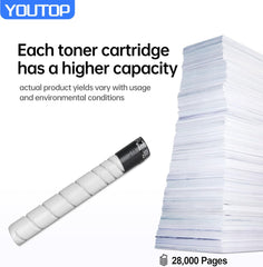 YOUTOP TN514 TN-514 TN326 TN516 TN515 TN512 Black Toner Cartridge Compatible for Konica Minolta bizhub C458 C558 C658 (A9E8130) 2PK