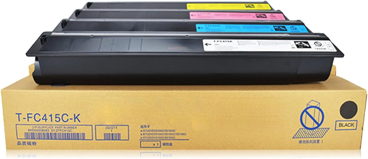 YOUTOP 4PK T-FC415U T-FC415U-K T-FC415U-C T-FC415U-M T-FC415U-Y Toner Cartridge Compatible for E-Studio 2515AC 3015AC 3515AC 4515AC 5015AC Printer