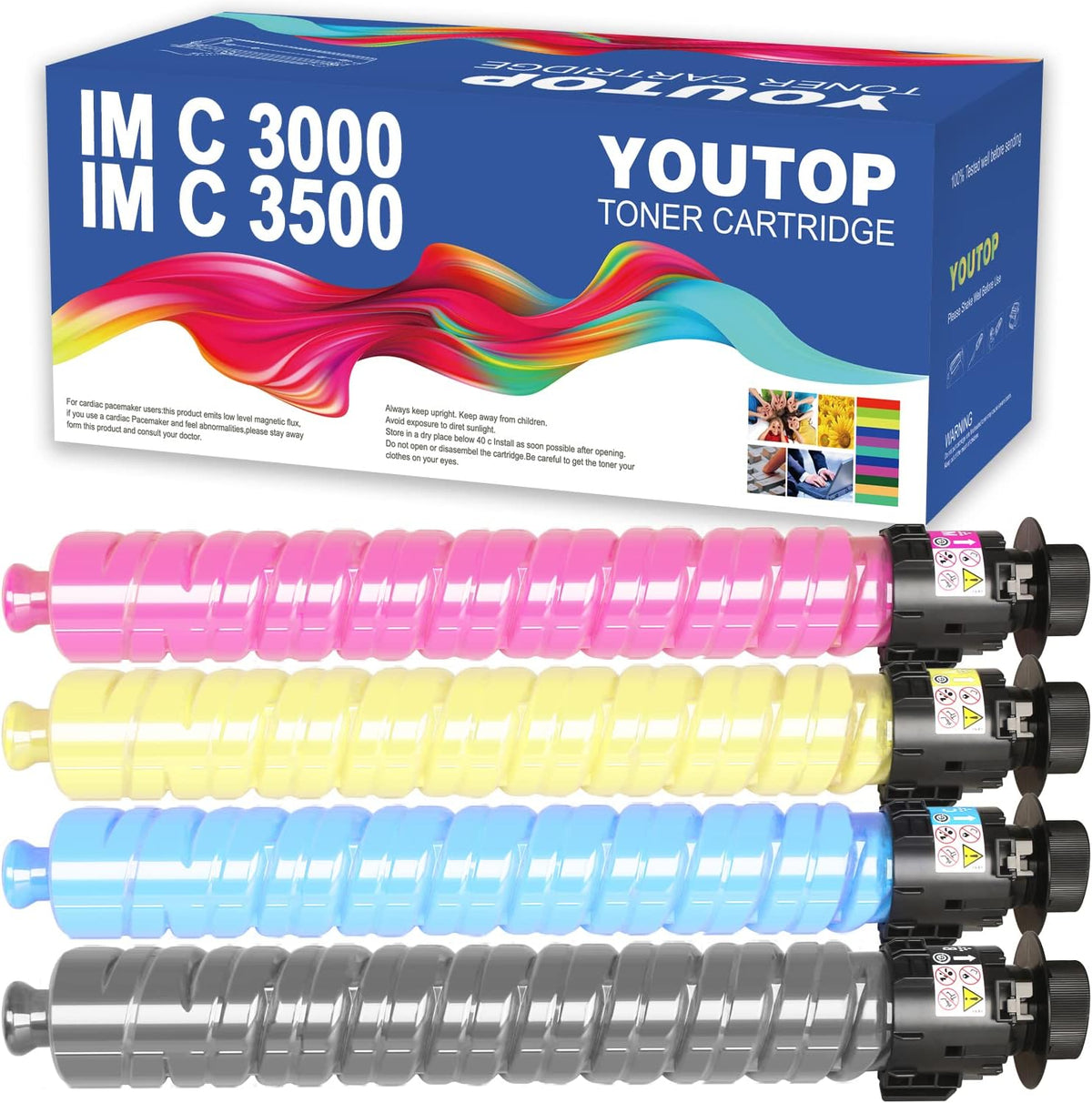 IMC3000 IMC3500 Toner Cartridge Replacement for Ricoh 842251 842252 842253 842254 Toner Compatible for Ricoh IM C3000 IM C3500 Lanier IM C3000 IM C3500 Savin IM C3000 IM C3500