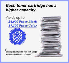 Compatible 7800 Toner Cartridge Replacement for Xerox Phaser 7800 7800DN 7800DX 7800GX Printer|106R01569 106R01566 106R01567 106R01568 |4-Pack(Black Cyan Magenta Yellow)