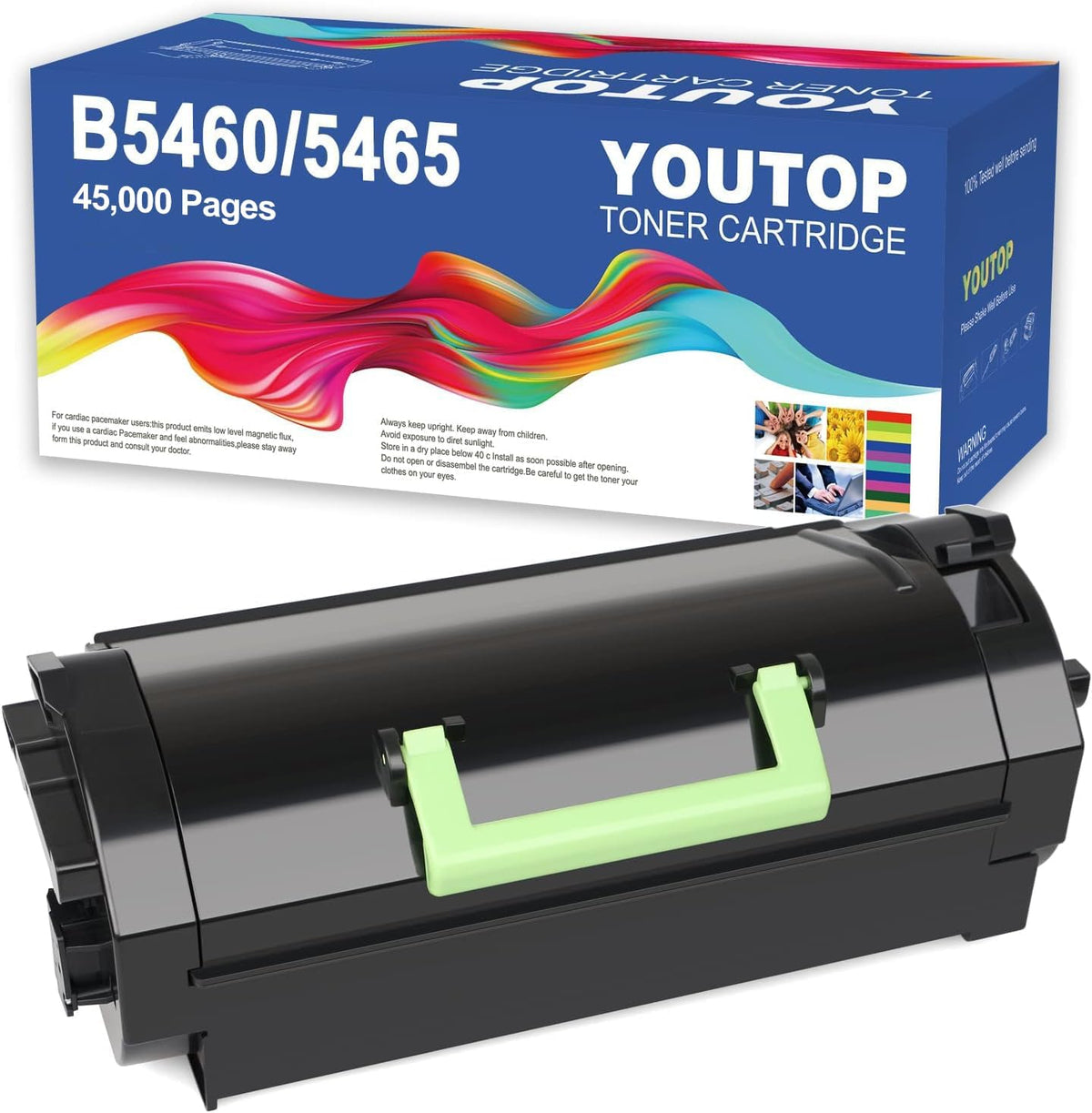 B5460 B5465 Higher Capacity Black Toner Cartridge Compatible for Dell 332-0131 03YNJ Toner Cartridge Replacement for Dell B5460dn B5465dnf Printer(45,000 Pages)