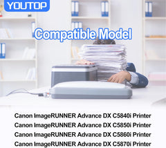GPR-61 GPR61 Toner Cartridge Replacement for Canon ImageRUNNER Advance DX C5840i C5850i C5860i C5870i (3763C003AA 3764C003AA 3765C003AA 3766C003AA) 4-Pack