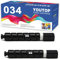 YOUTOP 2PK CRG-034 CRG034 034 Black Toner Cartridge (9454B001) Replacement for Canon Color imageCLASS MF810Cdn MF820Cdn Printer