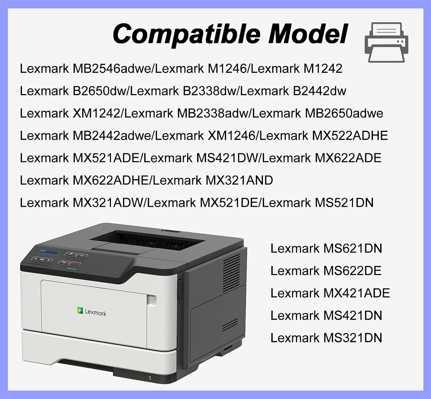 56F0Z00 Imaging Unit Replacement for 56F0Z00 Drum Unit Compatible for MS321 MS421 MS521 MS621 MS622 MX321 MX421 MX522 MX622 MB2328 MB2442 XM1242 XM1246 Printer