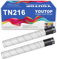 YOUTOP 2PK TN-216 TN216 TN-319 TN319 （A11G131） Black Toner Cartridge Compatible for Konica Minolta Bizhub C360 C220 C280 29000 Pages