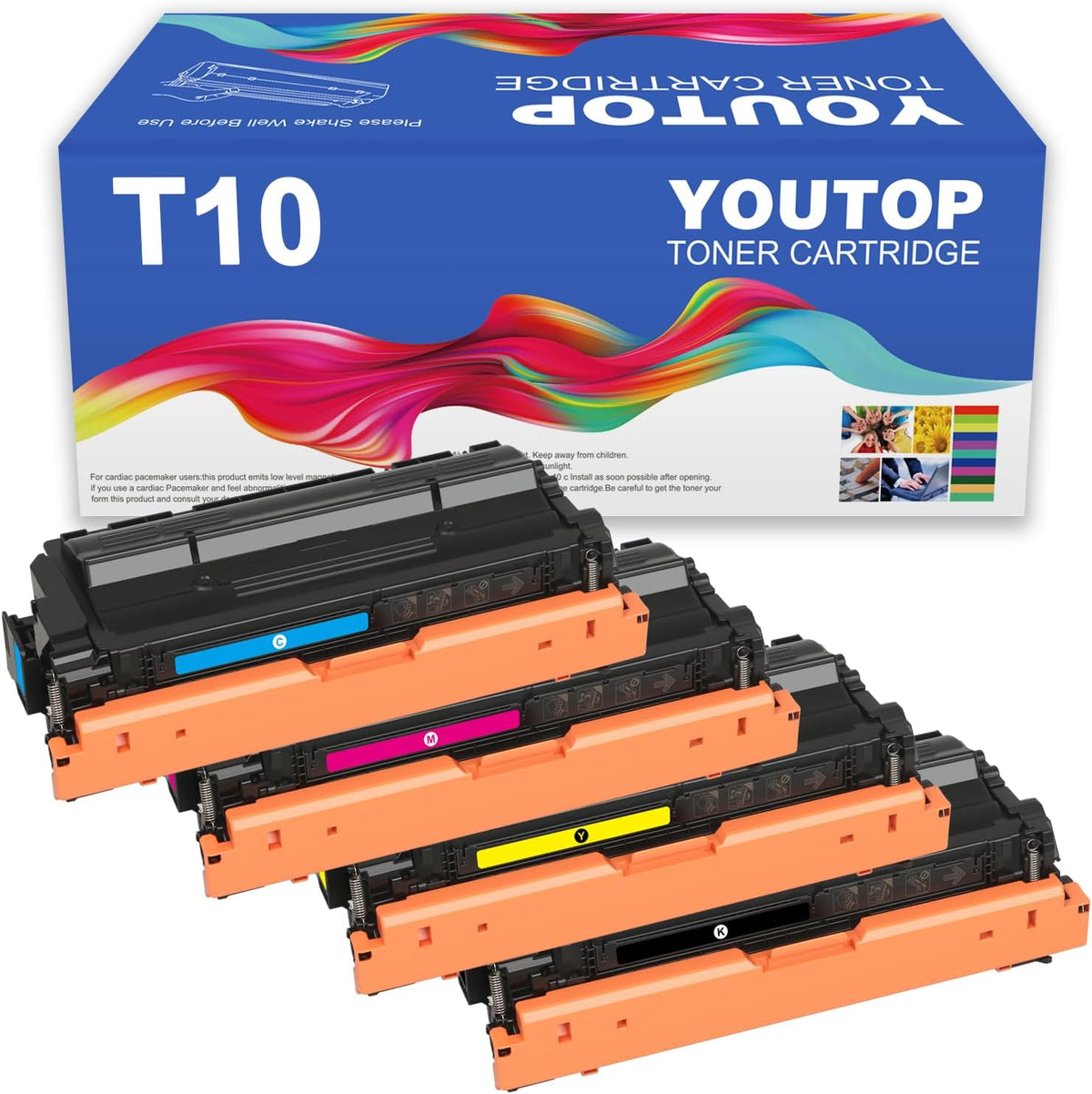 T10L High Yield Toner Cartridge Replacement for Canon T10L (4563C001,4564C001,4565C001,4566C001) Toner Use for Canon Color ImageClass X LBP1538C C1533P C1538P MF1538C C1538iF Printer