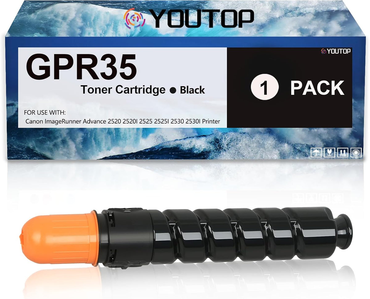 GPR-35 GPR35 Black Toner Cartridge Replacement for Canon GPR-35 2785B003AA Toner Compatible for Canon ImageRunner Advance 2520 2520I 2525 2525I 2530 2530I Printer