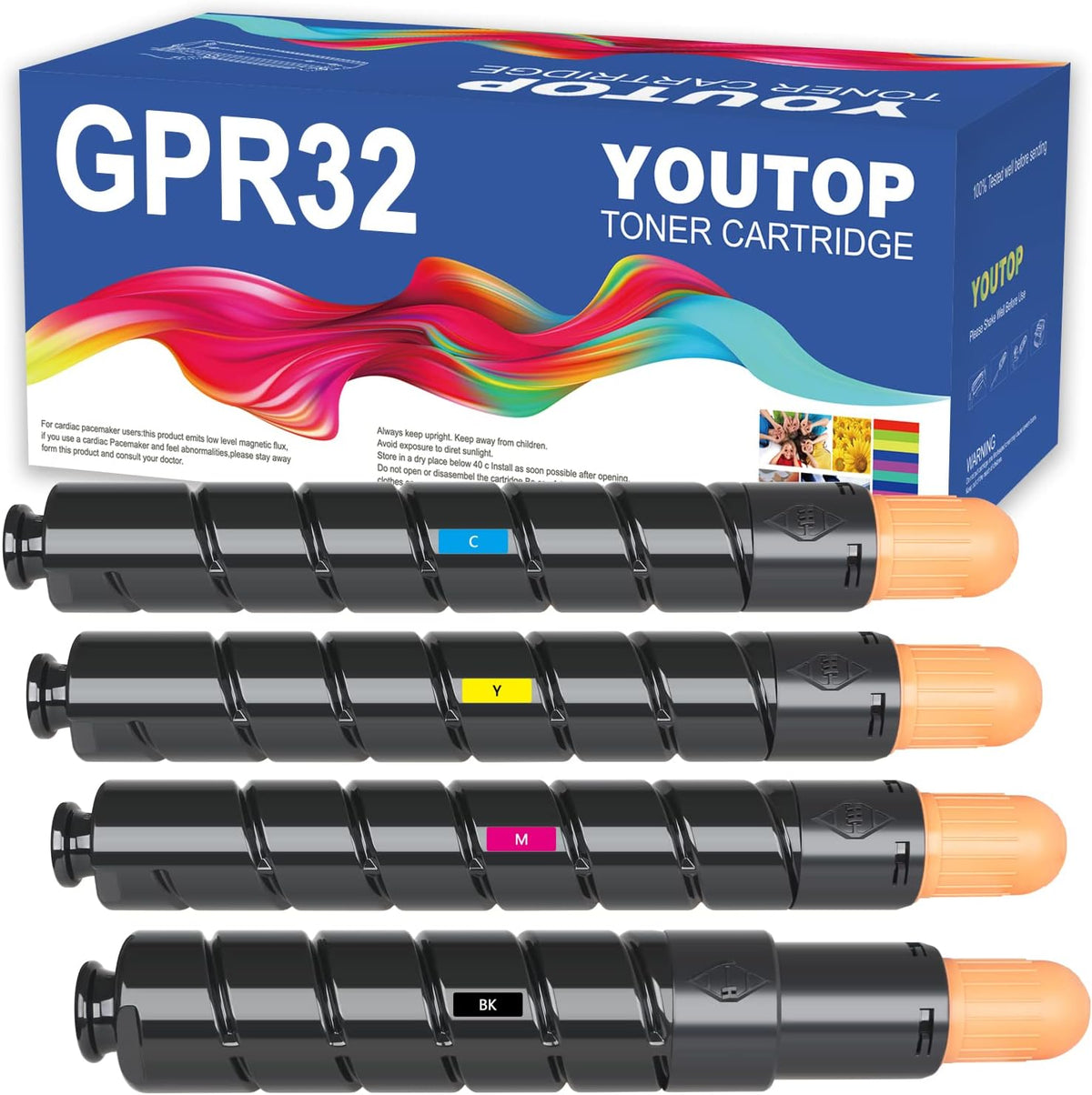 GPR-32 GPR32 Toner Cartridge Replacement for ImageRunner Advance C9075 C9065 C9270 C9280 Printer( 2791B003AA 2803B003AA 2799B003AA 2795B003AA)