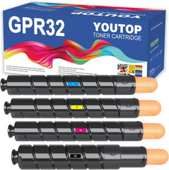 GPR-32 GPR32 Toner Cartridge Replacement for ImageRunner Advance C9075 C9065 C9270 C9280 Printer( 2791B003AA 2803B003AA 2799B003AA 2795B003AA)