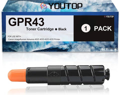 YOUTOP GPR-43 GPR43 Black Toner Cartridge Replacement for Canon GPR-43 4792B003AA Toner Compatible for Canon imageRunner Advance 4025 4035 4225 4235 Printer