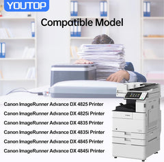 YOUTOP GPR-64 GPR64 High Yield Black Toner Cartridge Replacment for Canon ImageRunner Advance DX 4825 4825i 4835 4835i 4845 4845i Printer(5141C003AA)