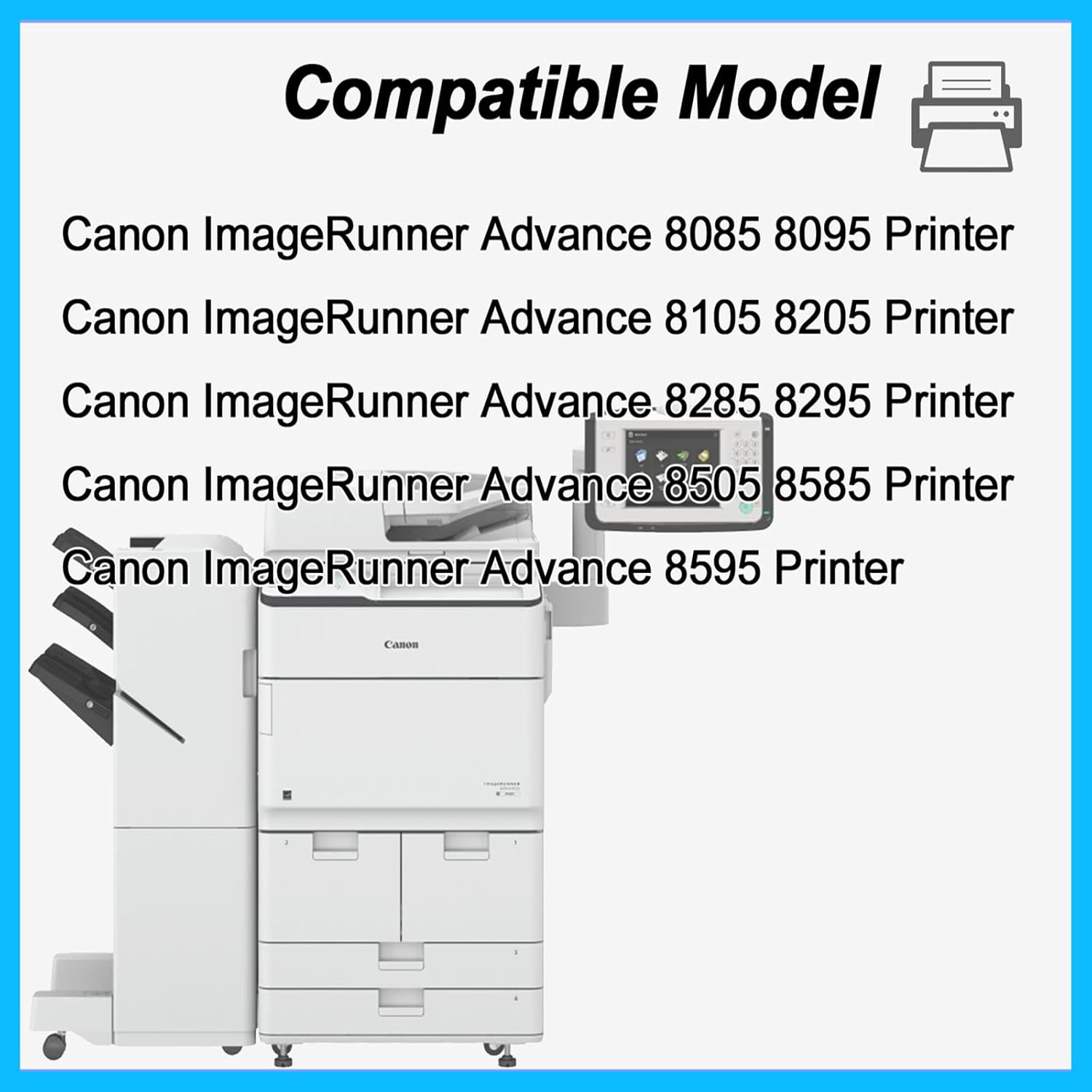 YOUTOP GPR-37 GPR37 Black Toner Cartridge Replacement for Canon 3764B003AA Toner Compatible for Canon ImageRunner Advance 8085 8095 8105 8205 8285 8295 8505 8585 8595 8995i 8905i 8986i Printer