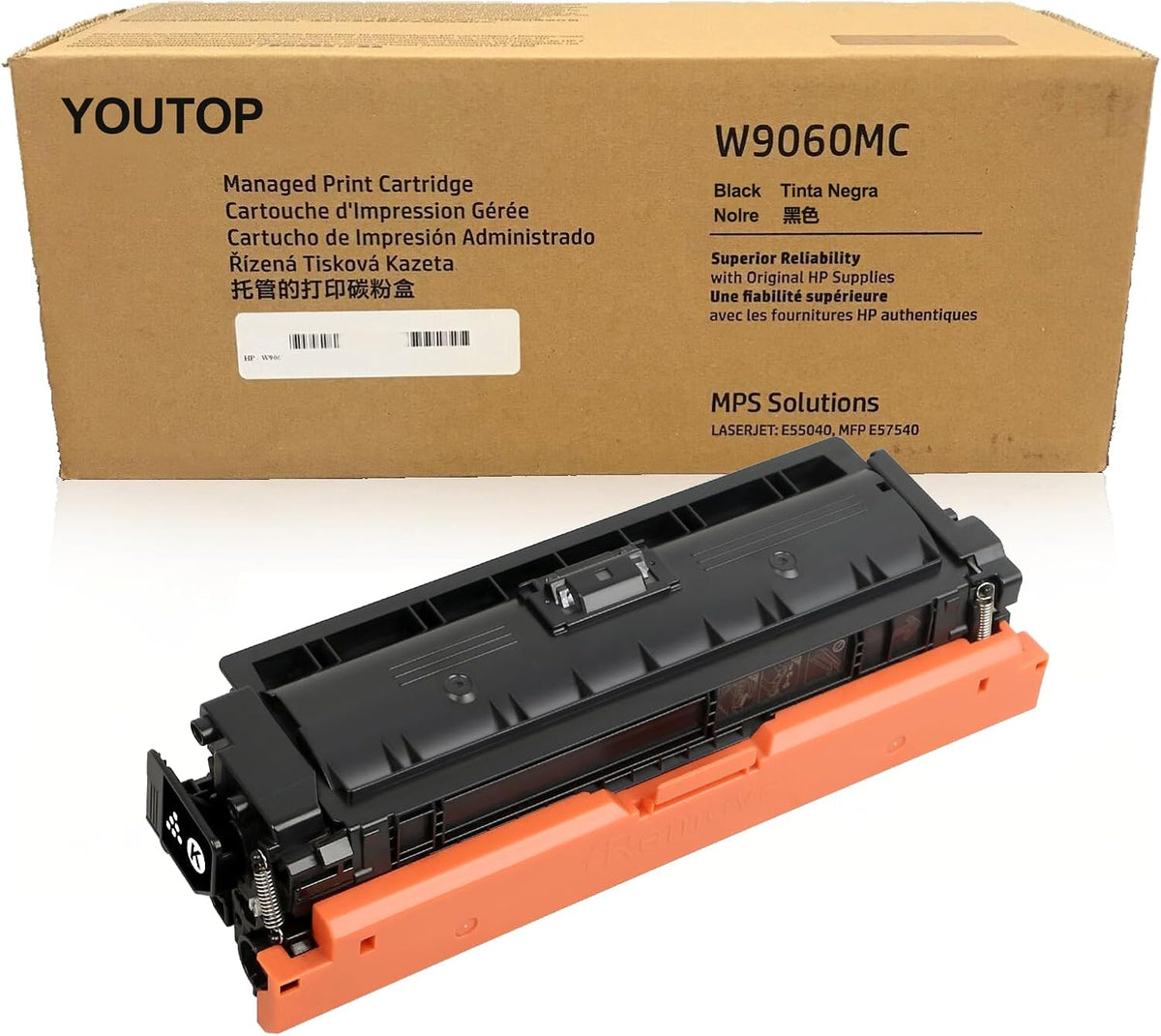 YOUTOP W9060MC Toner Cartridge Black Replacement for HP Color Managed E55040 E55040DN E85055 E85055DN E57540 E57540DN Printer