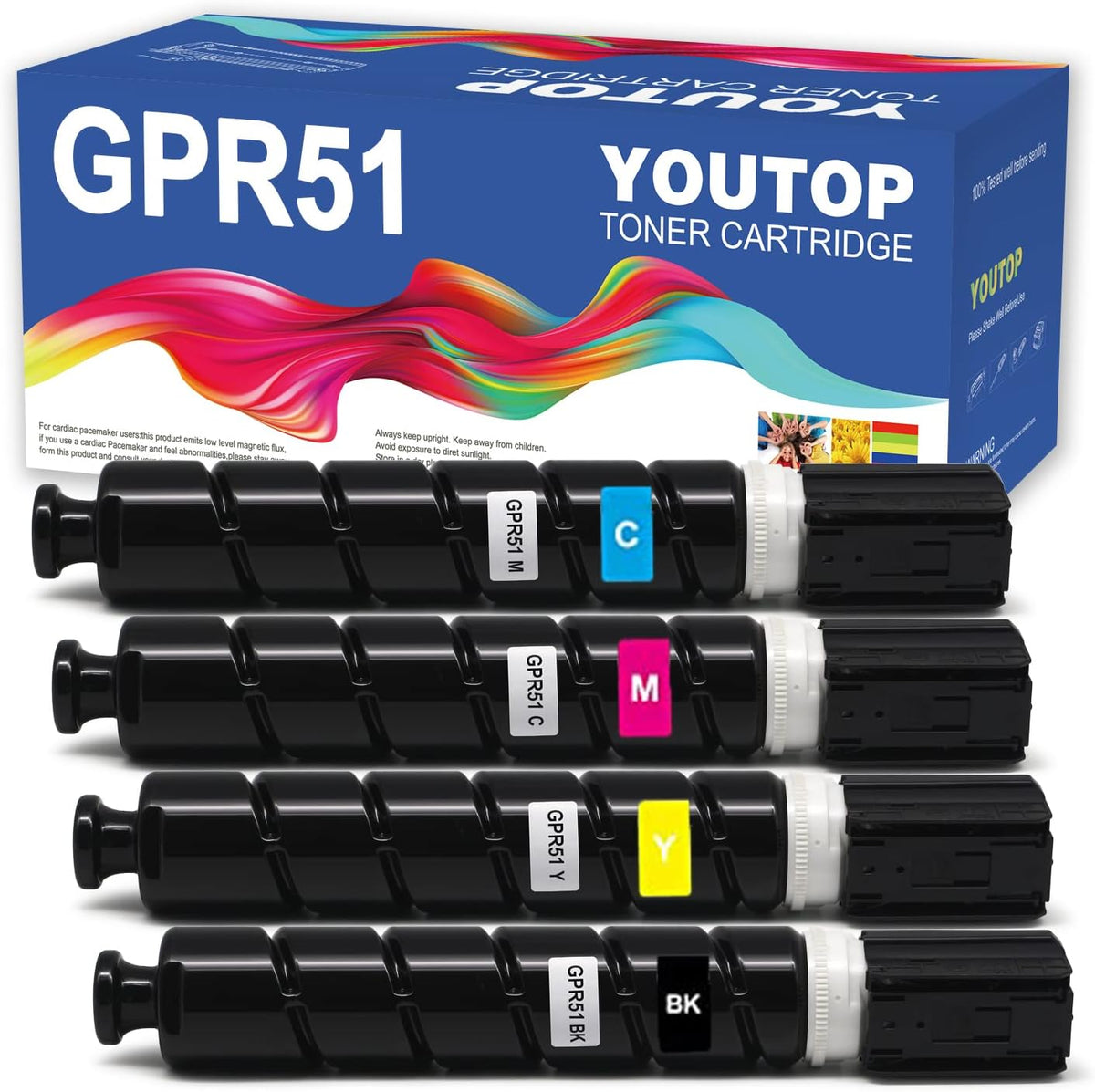 GPR-51 GPR51 Toner Cartridge Replacement for ImageRunner Advance C250 C250if C350 C350if Printer(8516B003AA 8517B003AA 8518B003AA 8519B003AA)