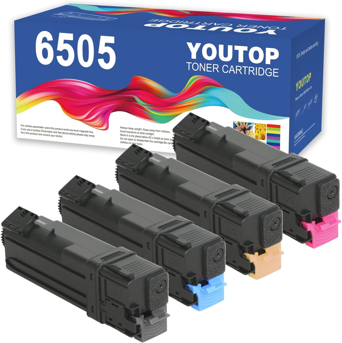 6500 6505 Toner Cartridge 106R01594 106R01595 106R01596 106R01597 High Yield toner cartridge Replacement for Xerox Phaser 6500 WorkCentre 6505 Printer