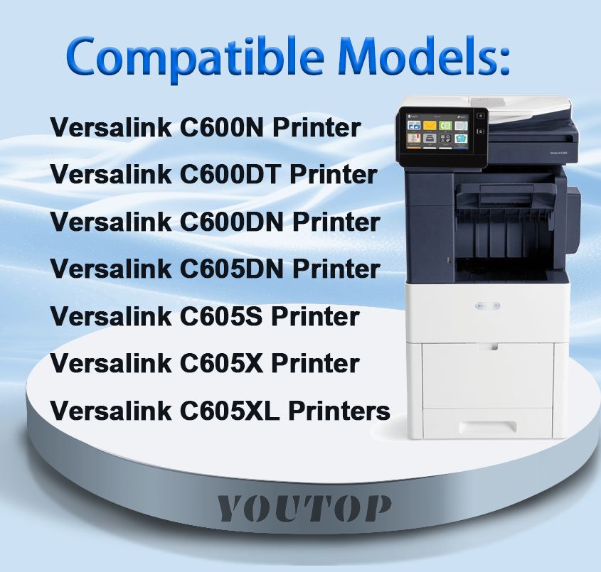 YOUTOP 4PK C600 C605 Imaging Unit (108R01485 108R01486 108R01487 108R01488) C600 C605 Drum Cartridg Compatible for Xerox Versalink C600N C600DT C600DN C605DN C605S C605X C605XL Printer